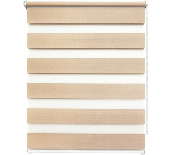 Рулонная штора УЮТ Сальса день/ночь, 50x160, бежевый 2145261 1