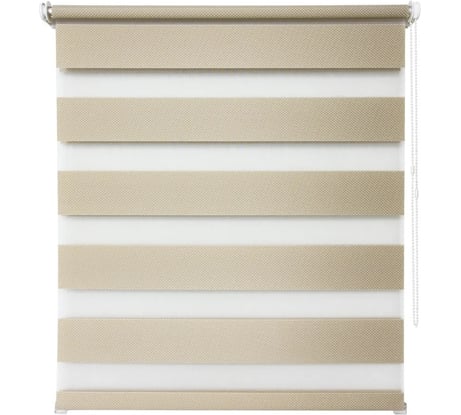 Рулонная штора УЮТ Тиссура день/ночь, 40x160, бежевый 2144582