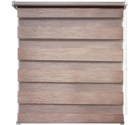 Рулонная штора УЮТ Канзас день/ночь, 061x160, какао 2144952