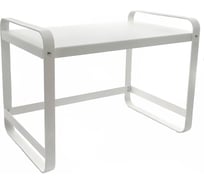 Двухуровневая белая полка для СВЧ с крючками под хранение кухонной утвари EMBODIMENT EMB-MW-H-W