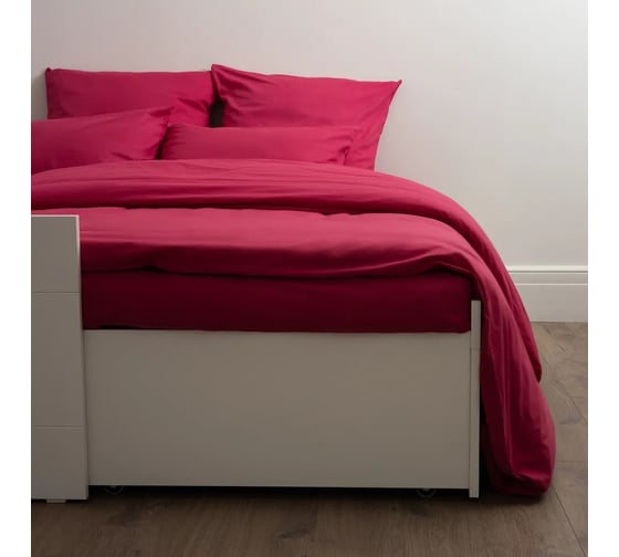Комплект постельного белья Urban Family Малиновый 713 перкаль, 1.5 спальный, 50x70.2, пакет 4660056175075