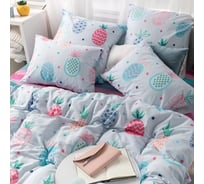 Комплект постельного белья Веселина Pineapple 70679-1+70521-2 бязь, 120 гр, 1,5 спальный, 50x70, 2 стандарт 4660056175594
