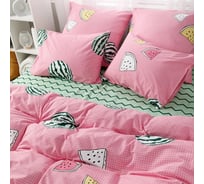 Комплект постельного белья Веселина Арбузы 70649-1+79764-3 бязь, 120 гр, семейный, 70x70, 2 стандарт 4660056183537