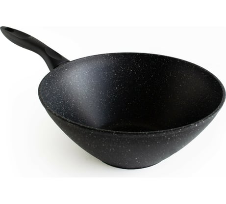 Сковорода VARI "Классическая каменная" литая WOK, с антипригарным покрытием D28см KKLWBL35128