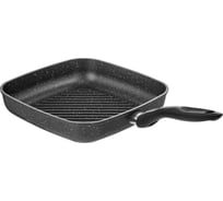 Сковорода VARI "Классическая каменная" литая, гриль, квадратный, с антипригарным покрытием EVKB-36126