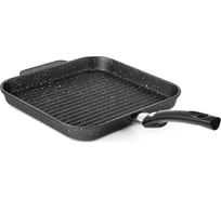Сковорода VARI "Pietra" литая гриль квадратный, с антипригарным покрытием PR36228