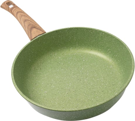 Сковорода VARI "Сила природы" литая, с антипригарным покрытием "зеленый гранит", D24 см SP31124