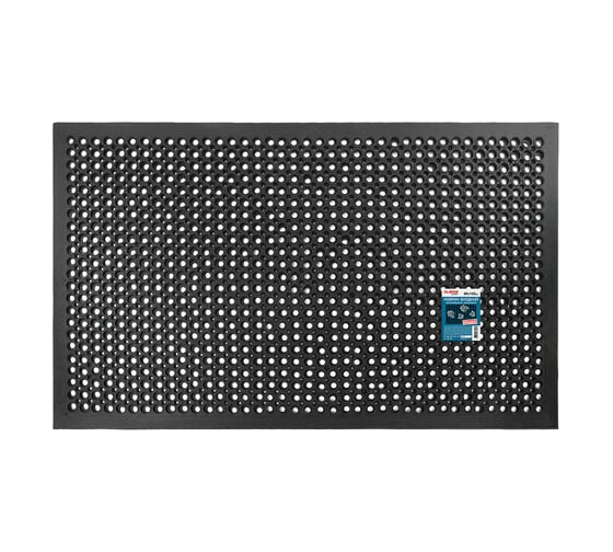 Входной коврик LAIMA EXPERT резиновый, грязесборный, перфорированный, 90x150 см, толщина 12 мм 607816