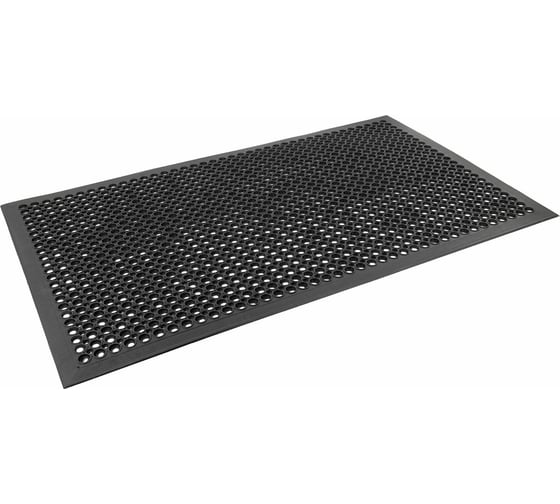 Входной коврик LAIMA EXPERT резиновый, грязесборный, перфорированный, 90x150 см, толщина 12 мм 607816