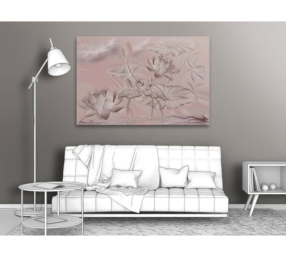 Картина Первое ателье "Фламинго и лотосы" 115x77 ШxВ ps97377-5