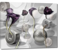 Картина Первое ателье "Цветочная абстракция с шарами и шайбами" 80x66 ШxВ ps98641-4