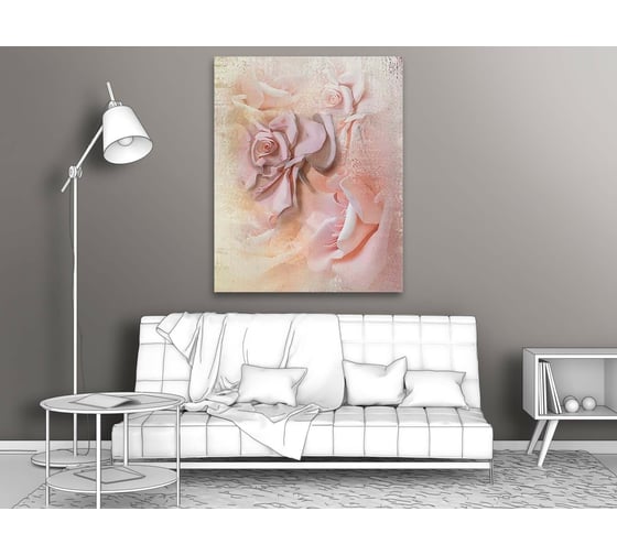 Картина Первое ателье "Розовые розы объемные" 79x101 ШxВ ps97350-4