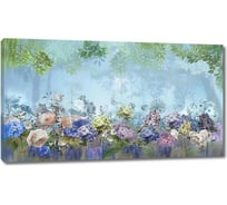 Картина Первое ателье "Цветы на фоне туманного леса" 60x34 ШxВ ps97348-3