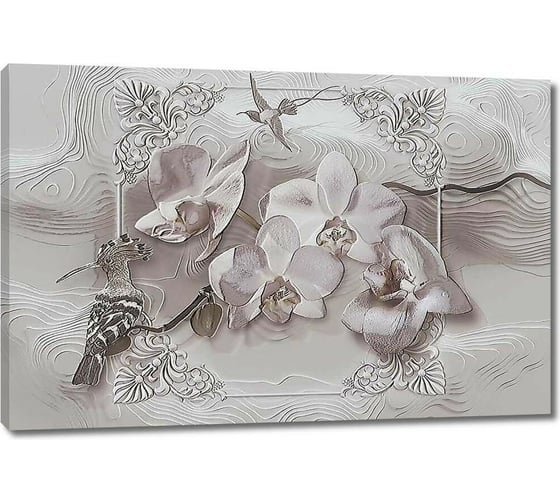 Картина Первое ателье "Удод и орхидея" 60x40 ШxВ ps97375-3