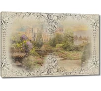 Картина Первое ателье "Старинная фотография в узорчатой рамке" 90x60 ШxВ ps28853-2