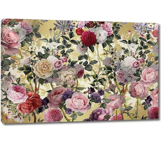 Картина Первое ателье "Рисунок разноцветных роз" 35x23 ШxВ ps78620-1 1