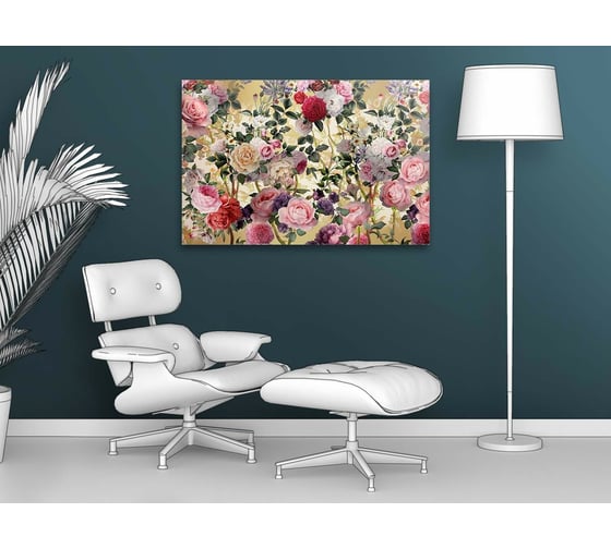 Картина Первое ателье "Рисунок разноцветных роз" 35x23 ШxВ ps78620-1