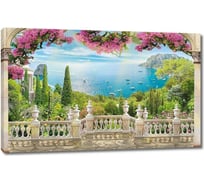 Картина Первое ателье "Терраса с цветами и видом на море" 35x22 ШxВ ps28067-1