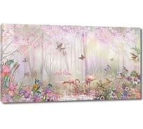 Картина Первое ателье "Фламинго на озерце в цветах" 35x20 ШxВ ps78682-1