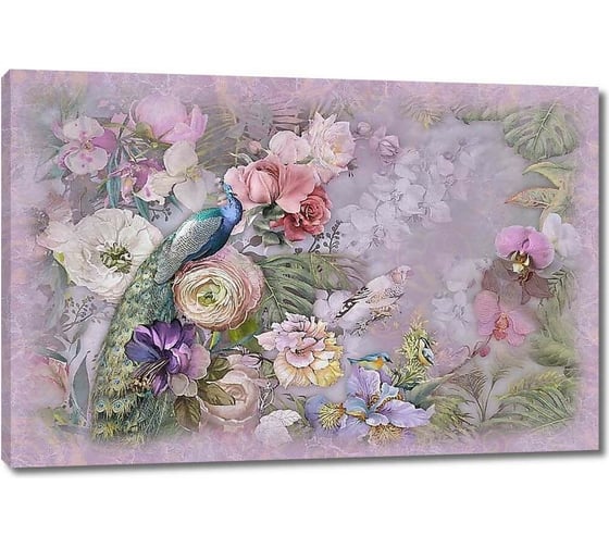 Картина Первое ателье "Фреска волшебный сад с диковинной птицей" 80x53 ШxВ ps94641-4 1