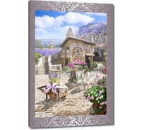 Картина Первое ателье "Улочка с яркими цветами в лучах солнца" 35x53 ШxВ ps28857-1