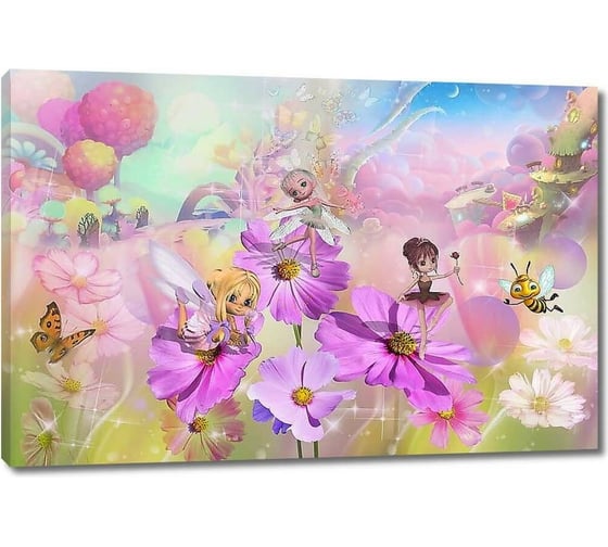Картина Первое ателье "Цветочные феи на поляне" 90x60 ШxВ ps94740-2 1