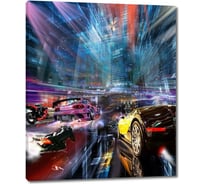 Картина Первое ателье "Спортивные машины на большой скорости" 60x72 ШxВ ps28776-3