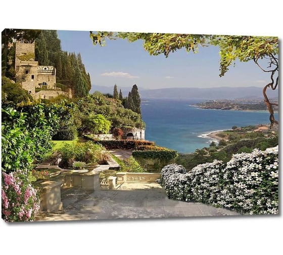 Картина Первое ателье "Улица, уходящая к побережью" 60x42 ШxВ ps26530-3 1