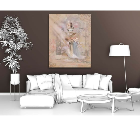 Картина Первое ателье "Фреска с золотым цветком" 79x101 ШxВ ps28535-4