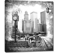 Картина Первое ателье "Черно-белая фотография улицы" 35x38 ШxВ ps28570-1