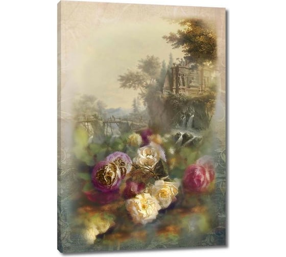 Картина Первое ателье "Розы на фоне природы" 60x90 ШxВ ps28502-3 1