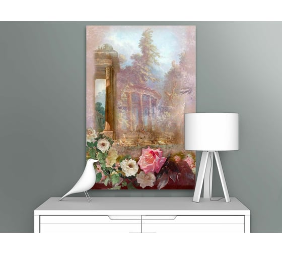 Картина Первое ателье "Розы на фоне архитектуры" 40x60 ШxВ ps28503-2