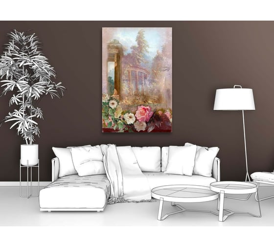 Картина Первое ателье "Розы на фоне архитектуры" 40x60 ШxВ ps28503-2
