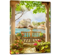 Картина Первое ателье "Терраса с колоннами и цветами на рассвете" 45x60 ШxВ ps28476-2