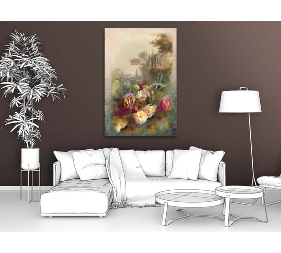 Картина Первое ателье "Розы на фоне природы" 40x60 ШxВ ps28502-2