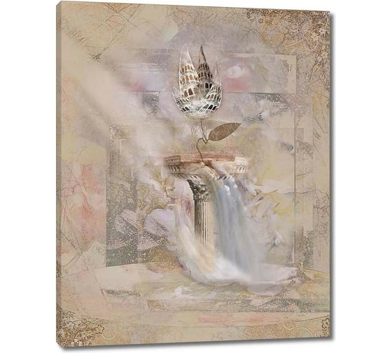 Картина Первое ателье "Фреска с золотым цветком" 35x44 ШxВ ps28535-1 1
