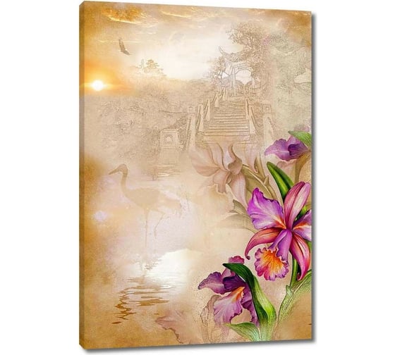 Картина Первое ателье "Фиолетовые орхидеи туманным утром" 60x90 ШxВ ps28539-3 1