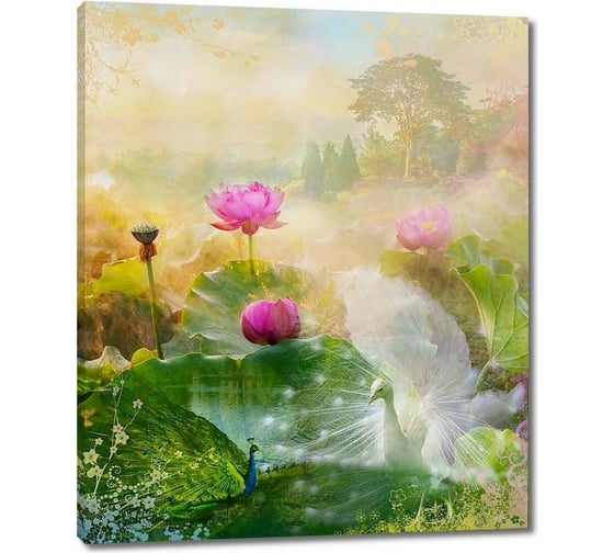 Картина Первое ателье "Яркие цветы туманным утром" 50x60 ШxВ ps28554-2