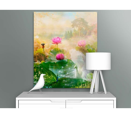 Картина Первое ателье "Яркие цветы туманным утром" 50x60 ШxВ ps28554-2