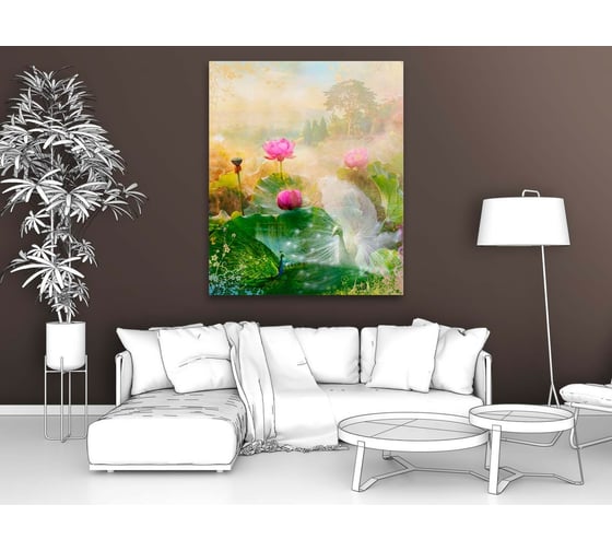Картина Первое ателье "Яркие цветы туманным утром" 50x60 ШxВ ps28554-2