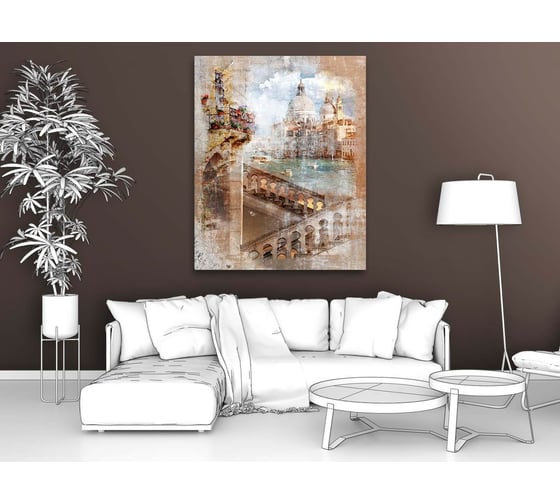 Картина Первое ателье "Состаренная фотография Венеции" 48x60 ШxВ ps28576-2