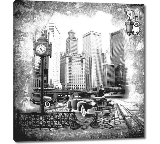 Картина Первое ателье "Черно-белая фотография улицы" 56x60 ШxВ ps28570-2 1