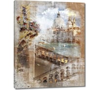 Картина Первое ателье "Состаренная фотография Венеции" 60x75 ШxВ ps28576-3
