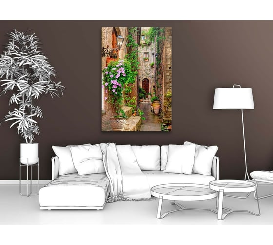 Картина Первое ателье "Солнечная улица после дождя" 60x90 ШxВ ps28592-3