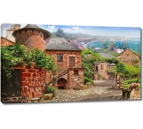 Картина Первое ателье "Улица с красными кирпичными домами" 60x35 ШxВ ps28730-3