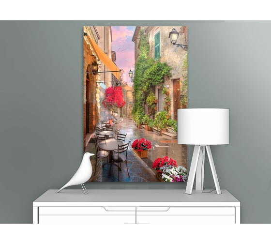 Картина Первое ателье "Уличное кафе во время дождя" 60x90 ШxВ ps28641-3
