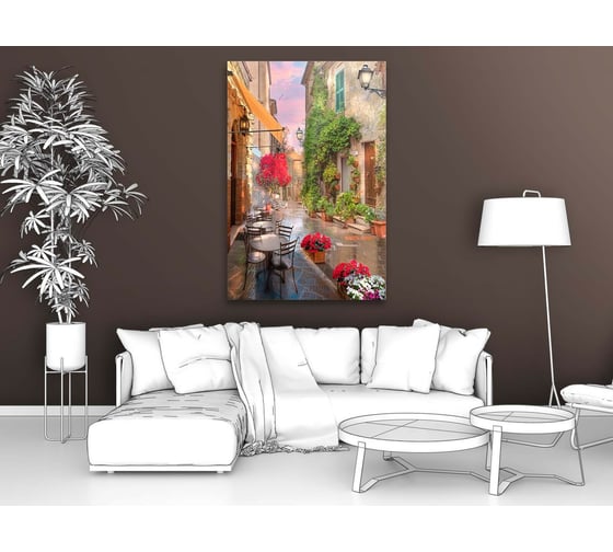 Картина Первое ателье "Уличное кафе во время дождя" 60x90 ШxВ ps28641-3
