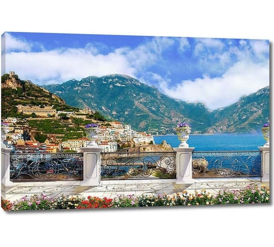 Картина Первое ателье "Терраса с видом на солнечный город" 60x40 ШxВ ps28659-3 1
