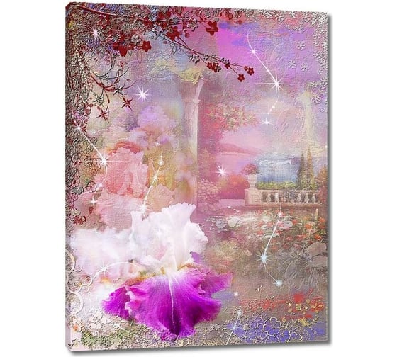 Картина Первое ателье "Цветы на фоне сада" 60x79 ШxВ ps28552-3 1