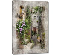 Картина Первое ателье "Узкая улица с кирпичными домами" 60x90 ШxВ ps28593-3